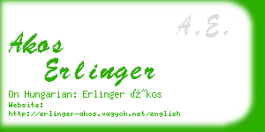 akos erlinger business card